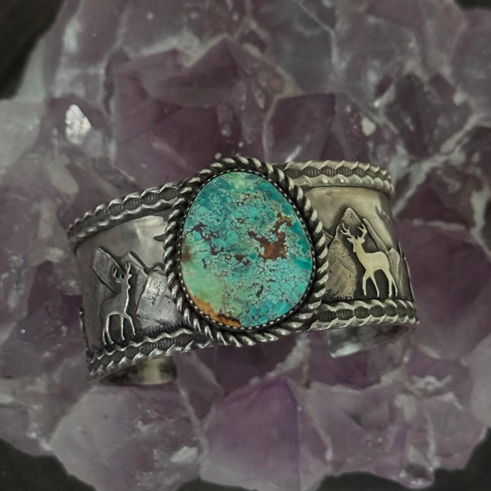 Royston turquoise cuff bracelet